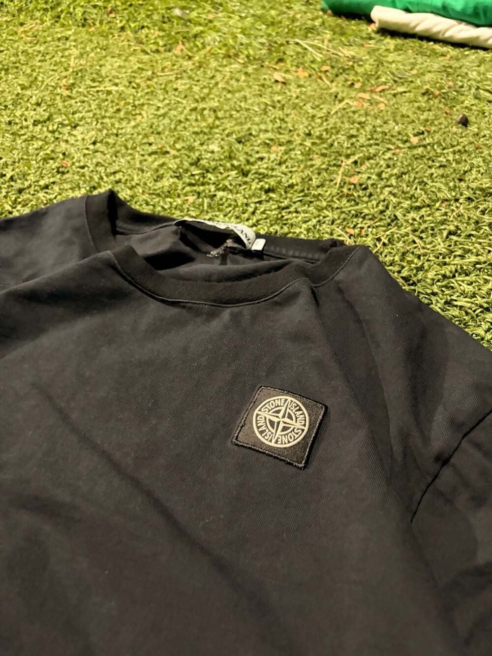 Stone Island Long Sleeve Crew Neck T-Shirt with Compass Patch